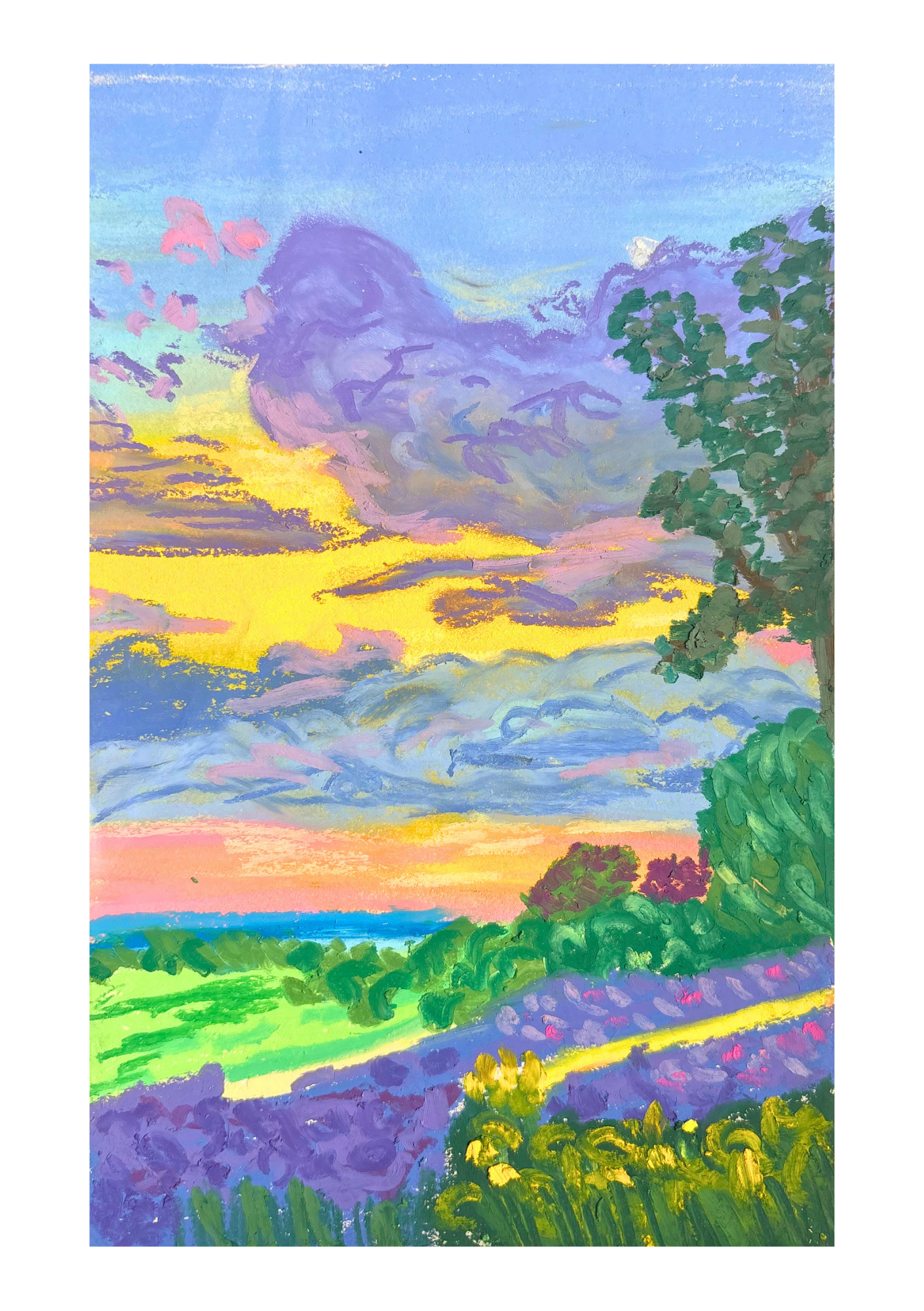 Oil pastel landscape #9