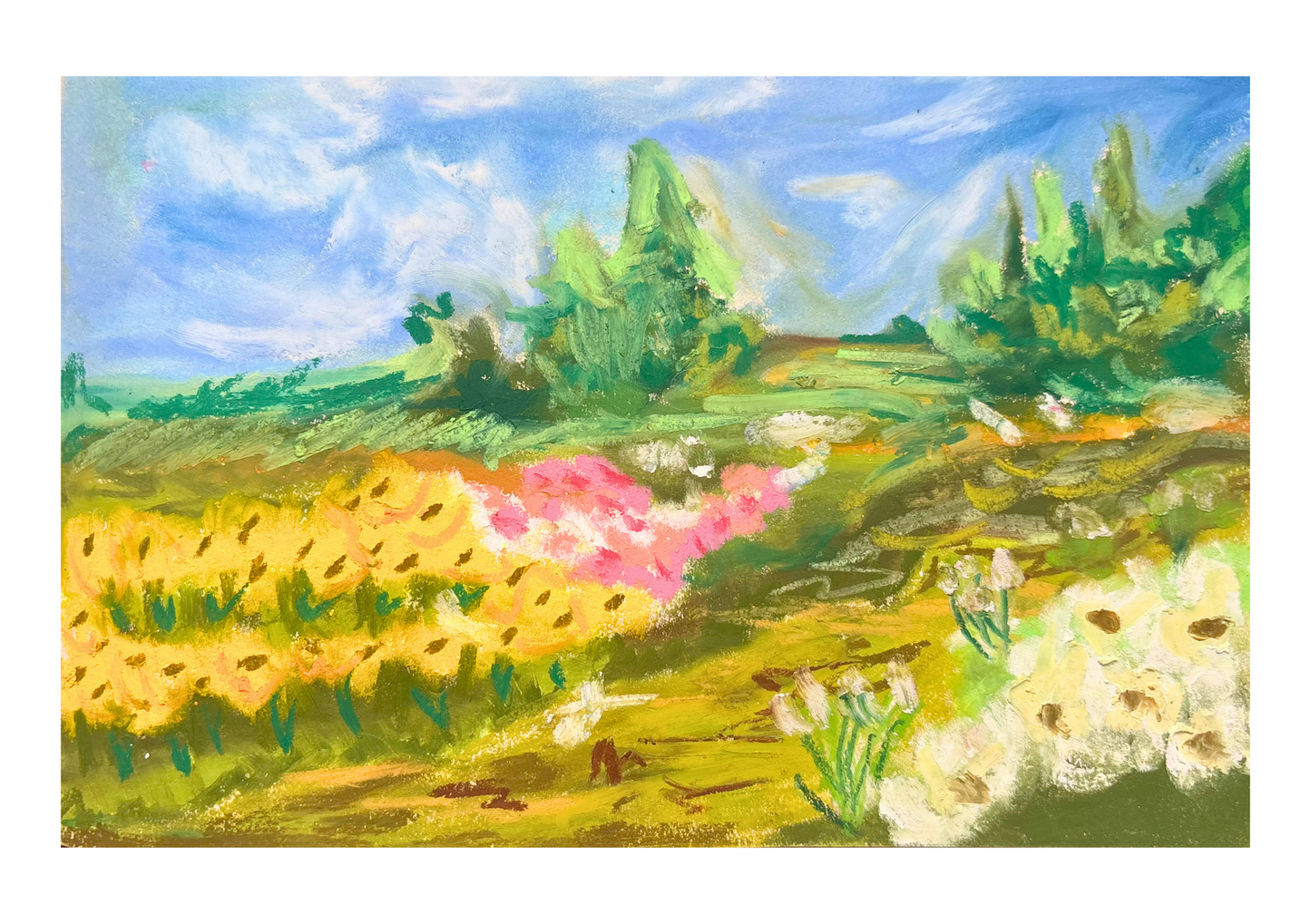 Oil pastel landscape #2