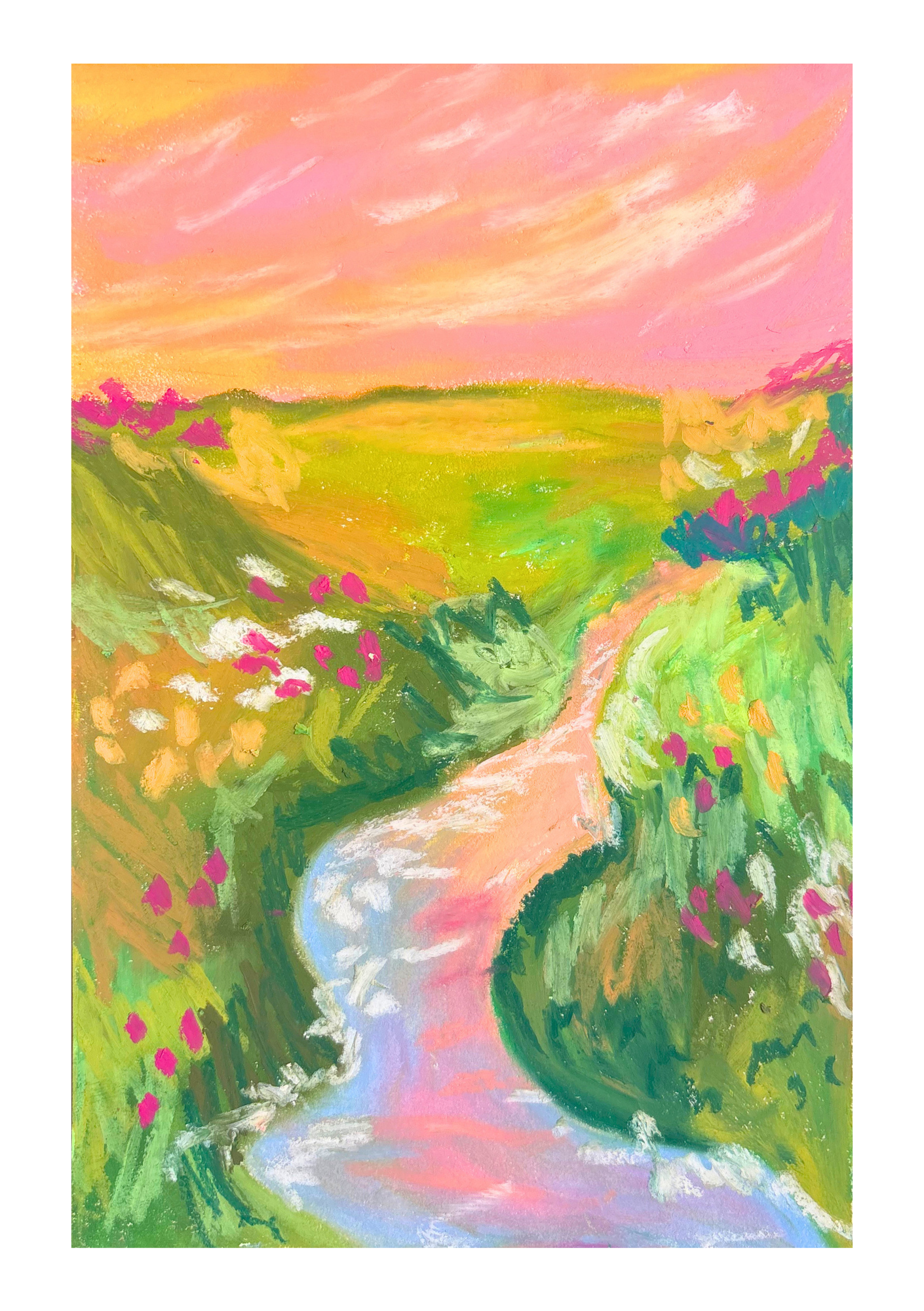 Oil pastel landscape #10