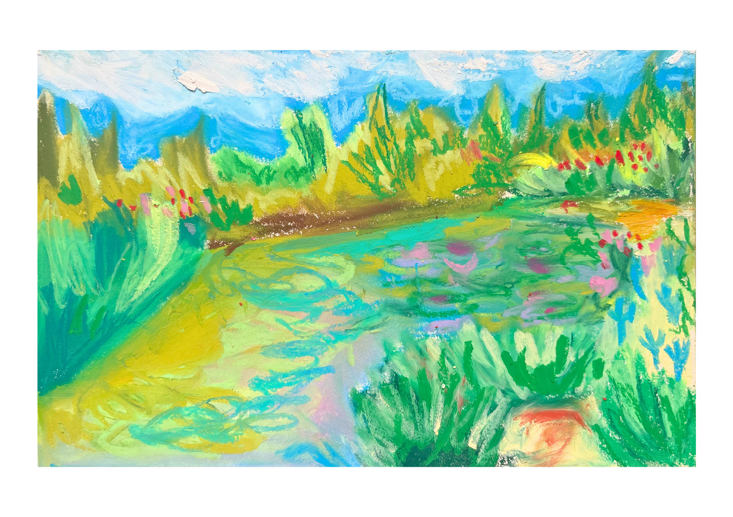 Oil pastel landscape #4