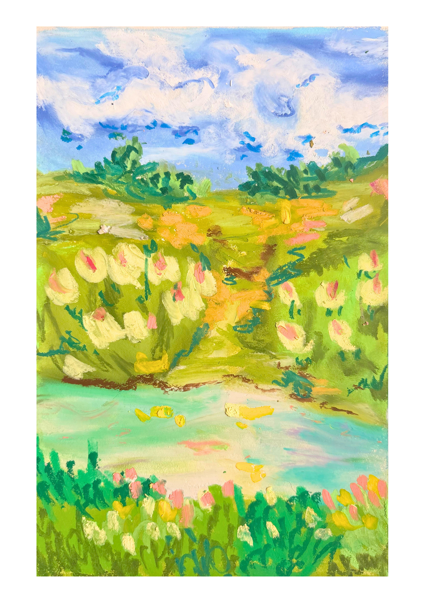 Oil pastel landscape #7