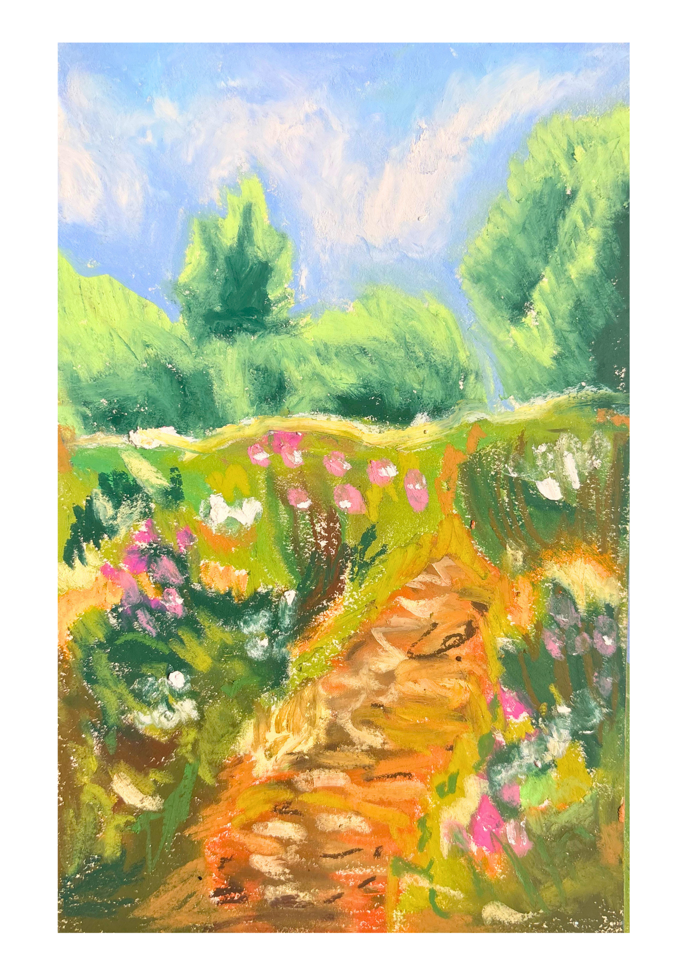Oil pastel landscape #5