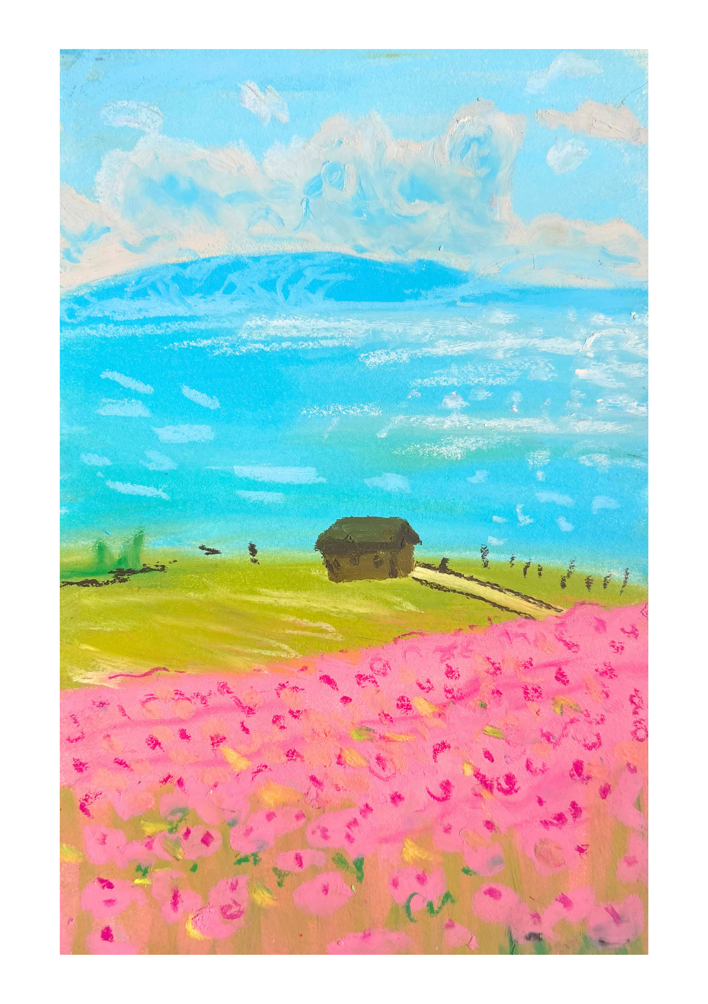 Oil pastel landscape #6