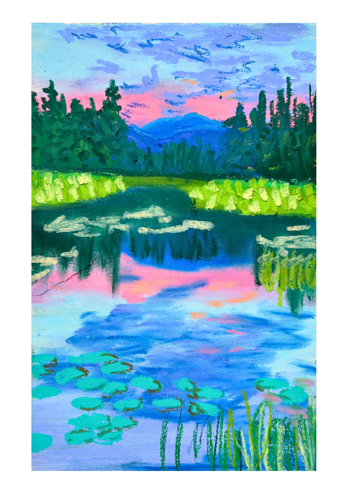Oil pastel landscape #11