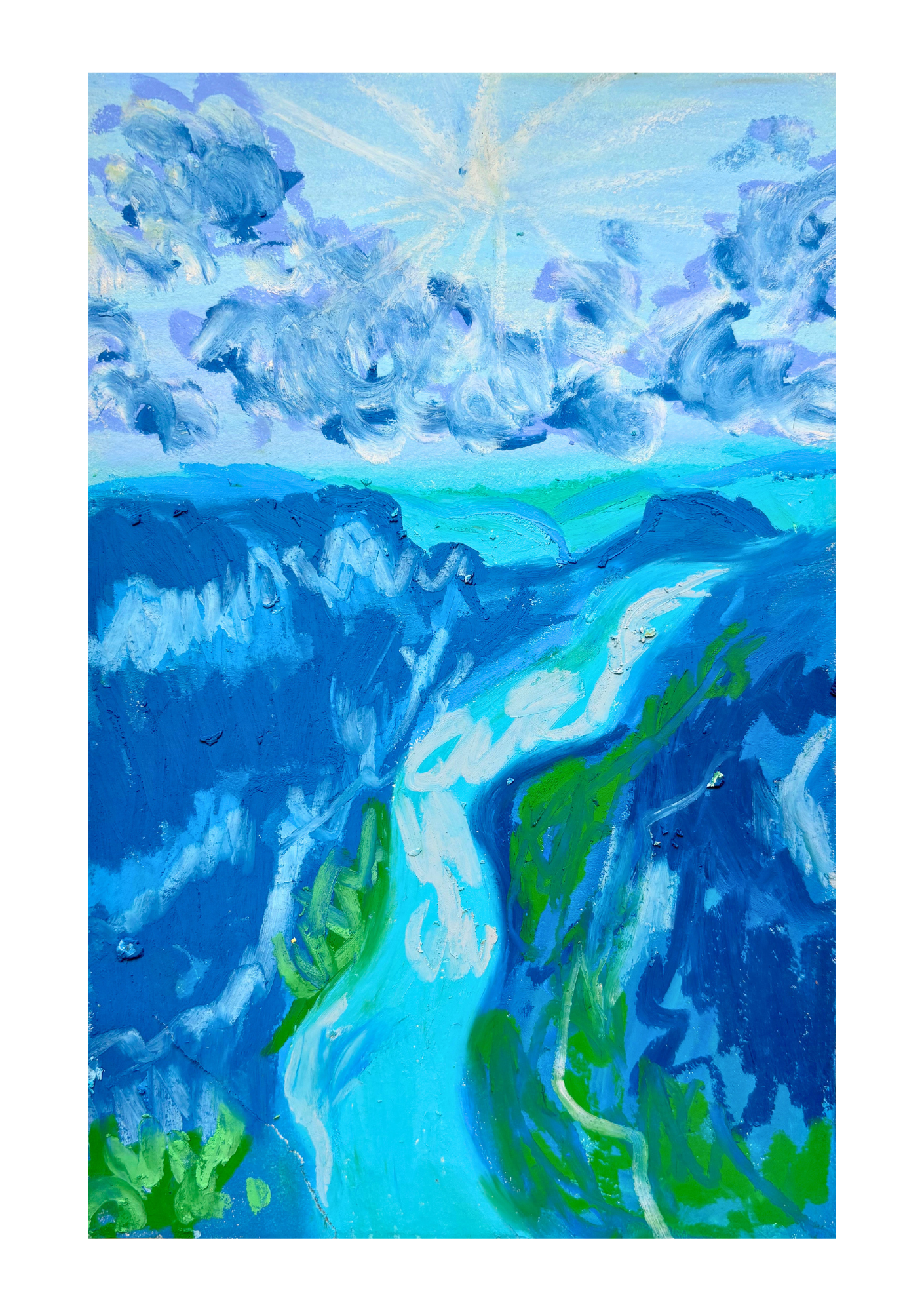 Oil pastel landscape #12