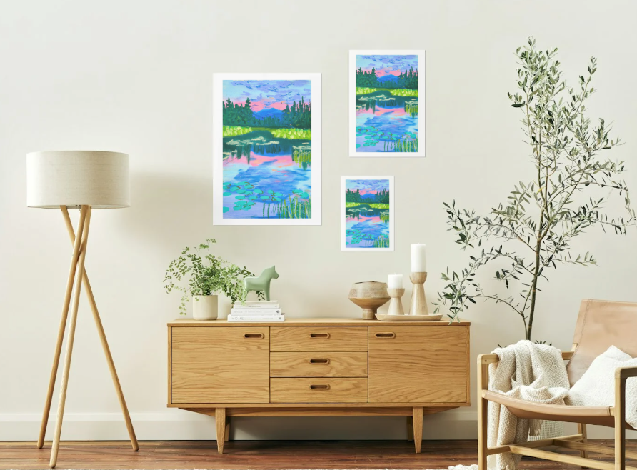 Oil pastel landscape #11- Print