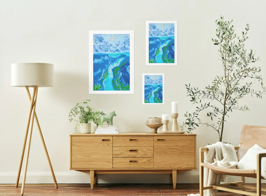 Oil pastel landscape #12- Print
