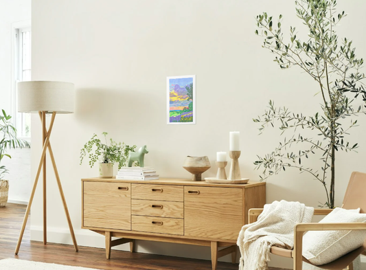 Oil pastel landscape #9- Print