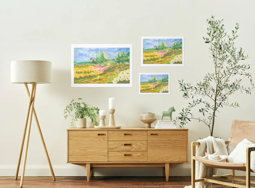 Oil pastel landscape #2- Print