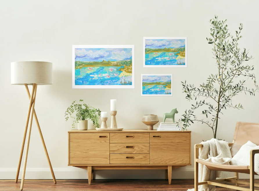 Oil pastel landscape #3- Print
